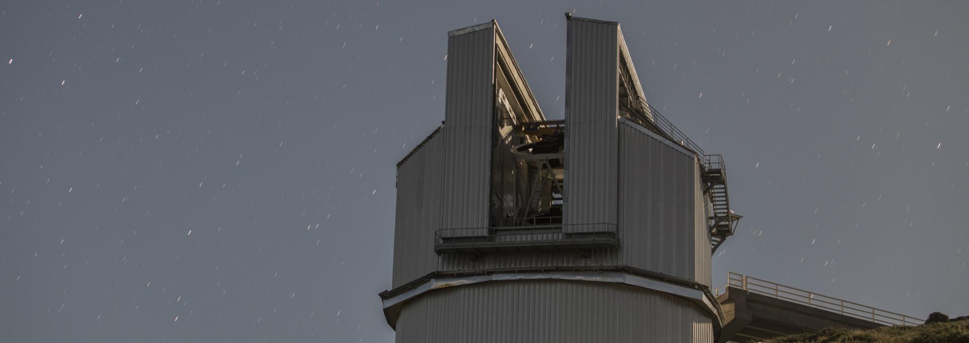 Telescopio Nazionale Galileo. Crediti Instituto de Astrofisica de Canarias